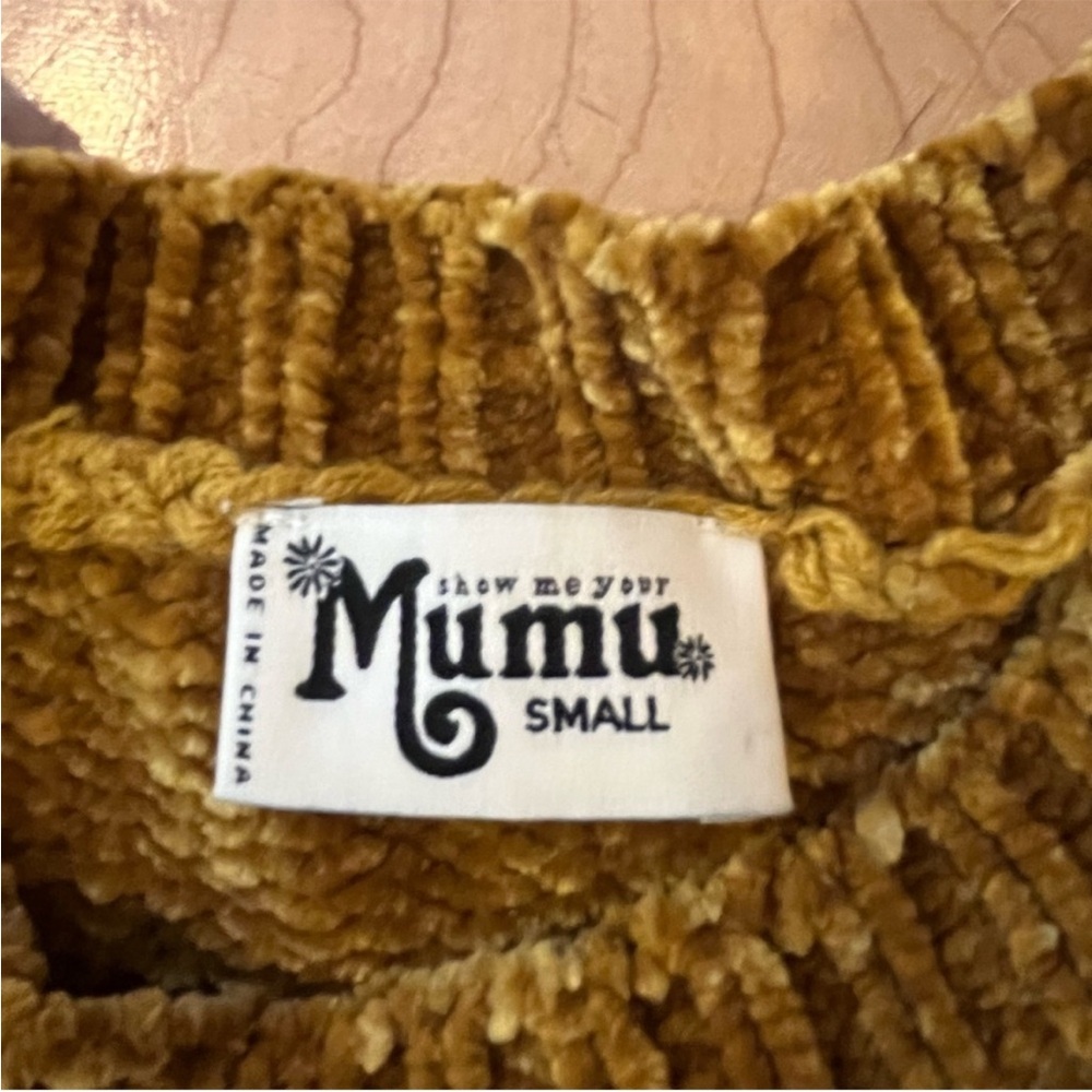 Show Me Your Mumu Fawn Sweater in Ochre Chenille size small - Picture 6 of 10